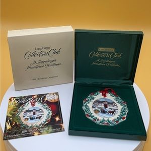 A Longaberger hometown Christmas collectors club ornament 1999